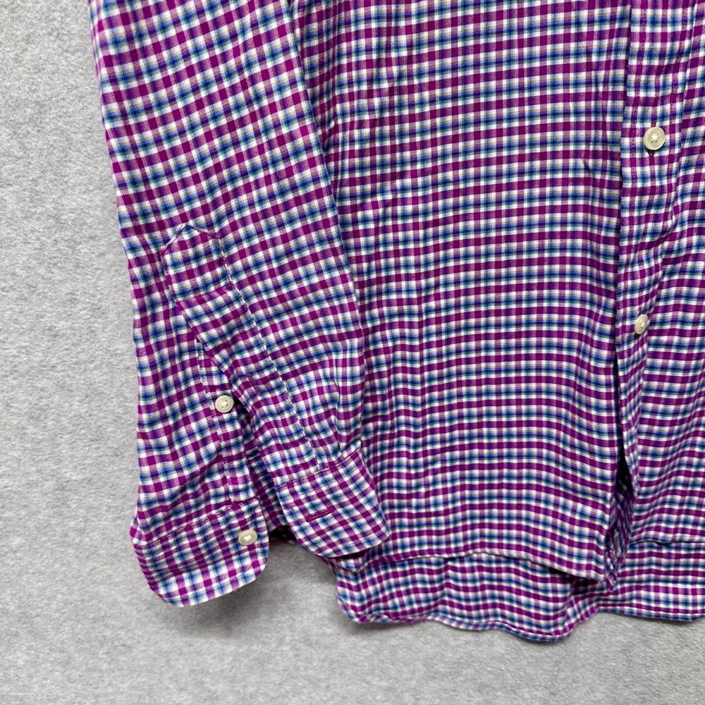 Ralph Lauren Polo Shirt Button Down Men Size XL Red Plaid Check Long Sleeve Pony - Picture 3 of 11